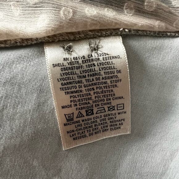 Anthropologie Holding Horses Chambray Side Zip Lace Tunic Top Small - Picture 7 of 9